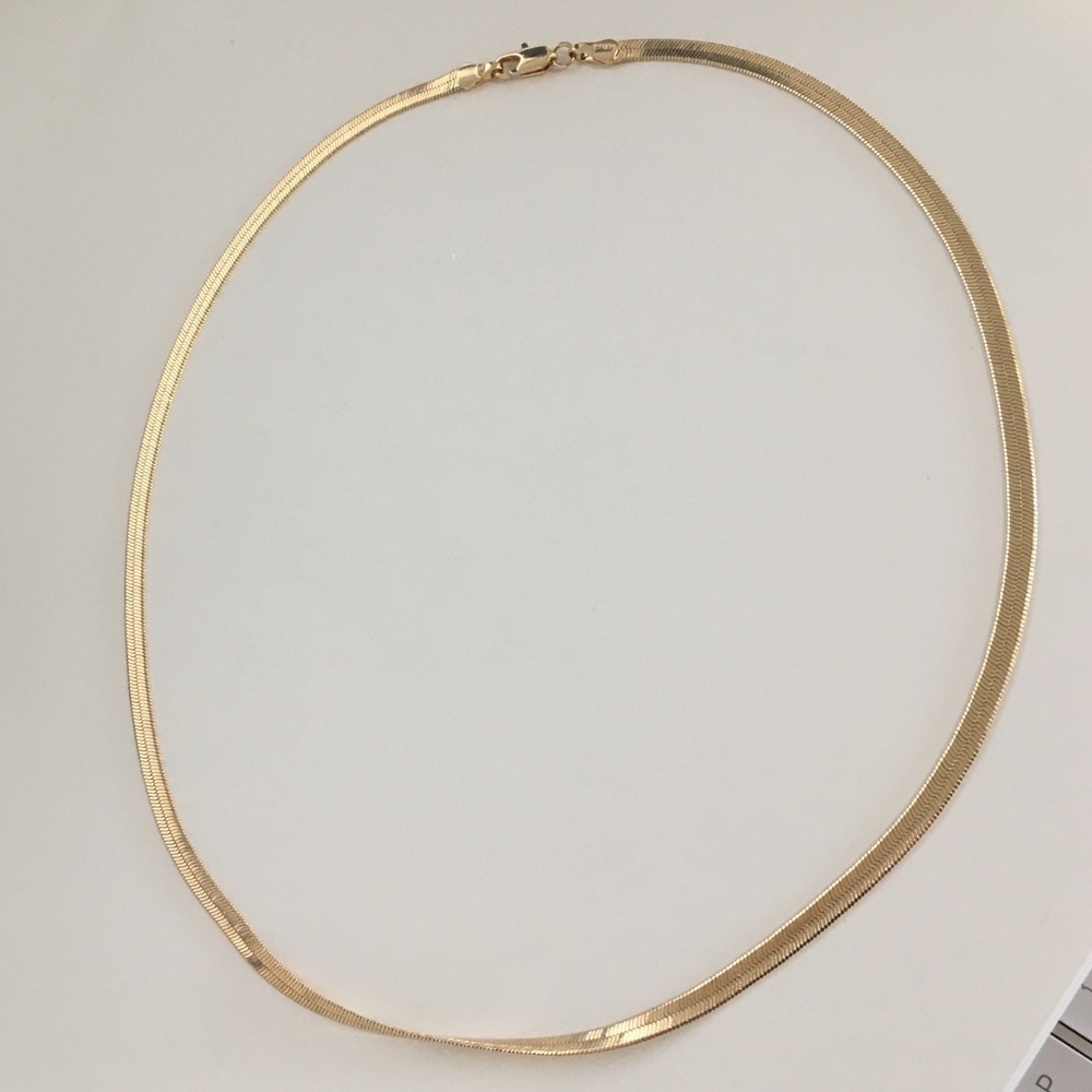18K gold filled snake chain necklace 18” - Picture 3 of 4